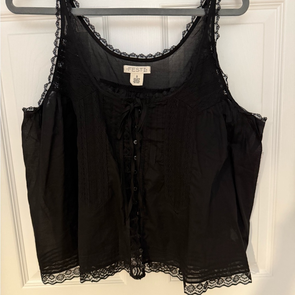 Torrid Black Lace Camisole Top